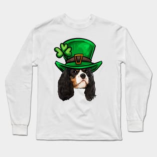 St Patricks Day Cavalier King Charles Spaniel Long Sleeve T-Shirt